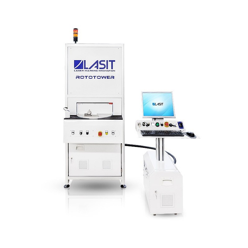 Sistem de marcare cu laser cu masa rotativa si 2 posturi de lucru - LASIT RotoTower